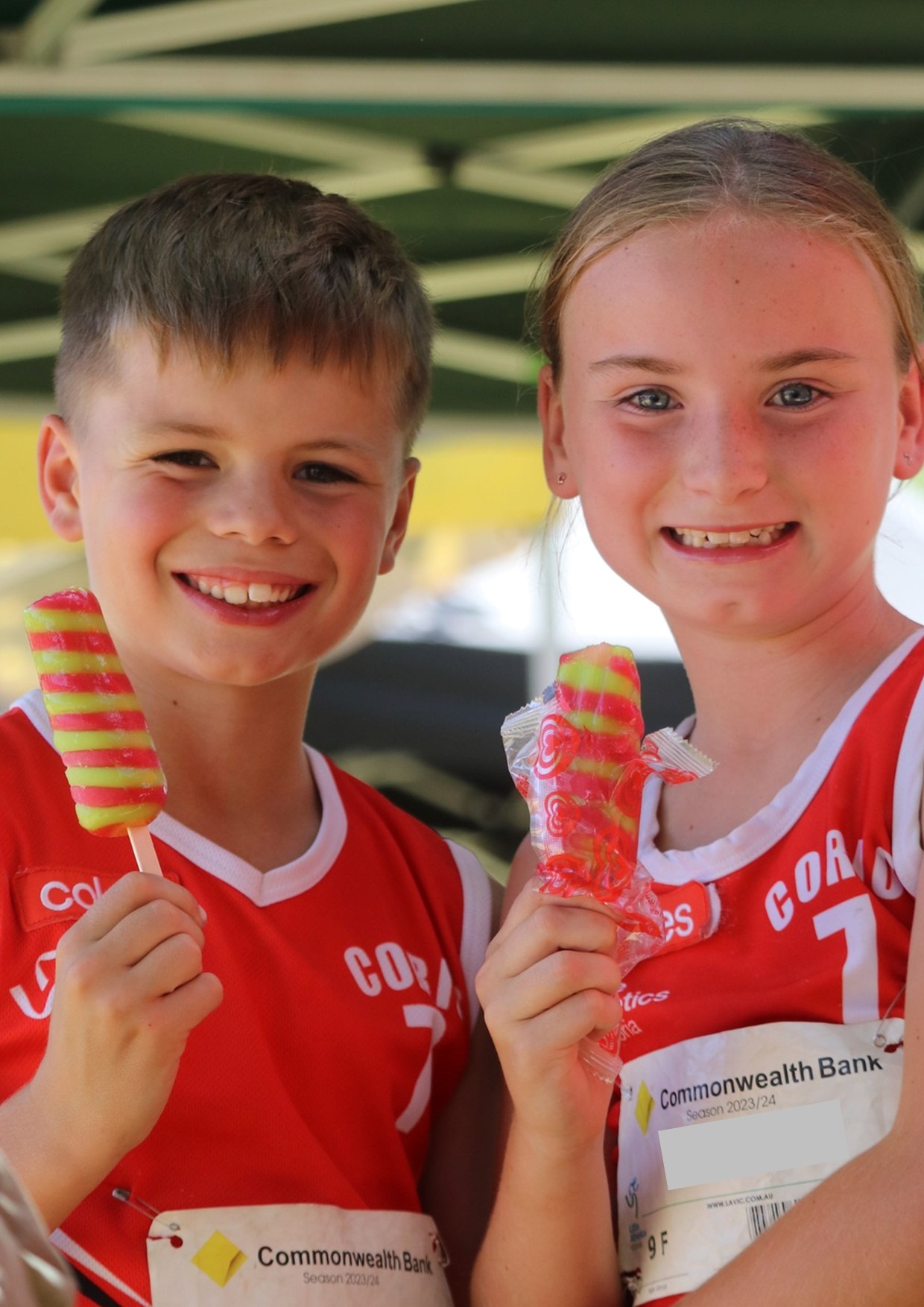 Children participating in athletics