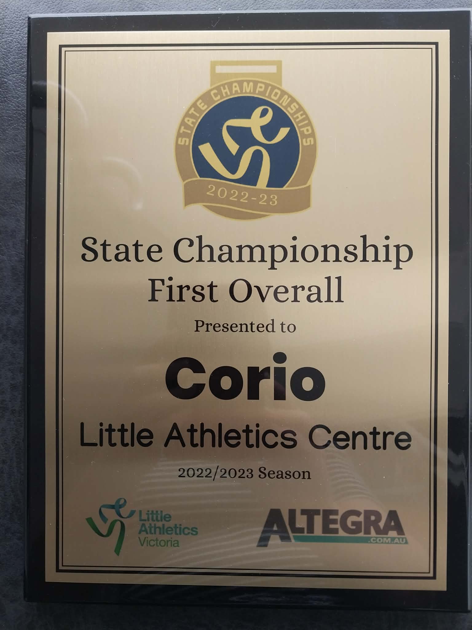 Little Athletics Victoria Centre Award 2022-23